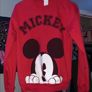 Red Mickey Mouse Sweatshirt, never worn before